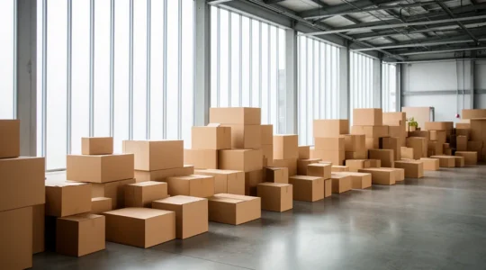 Différentes tailles de boîtes en carton optimisées pour réduire les coûts de transport