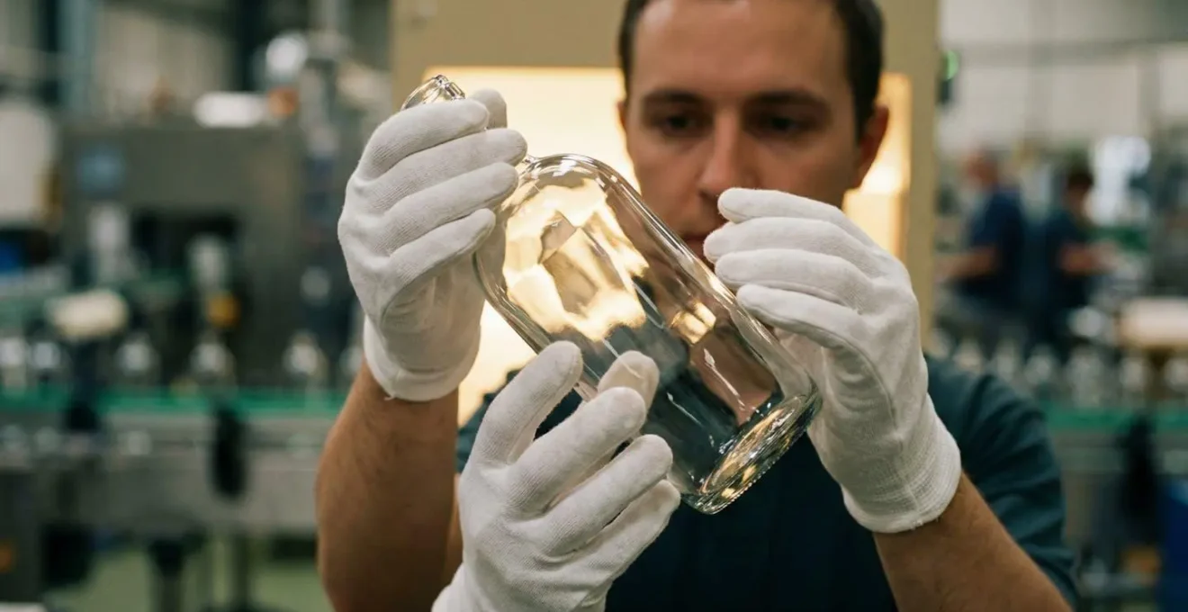 Bouteille industrielle montrant les zones de stress mécanique à éviter pour le marquage