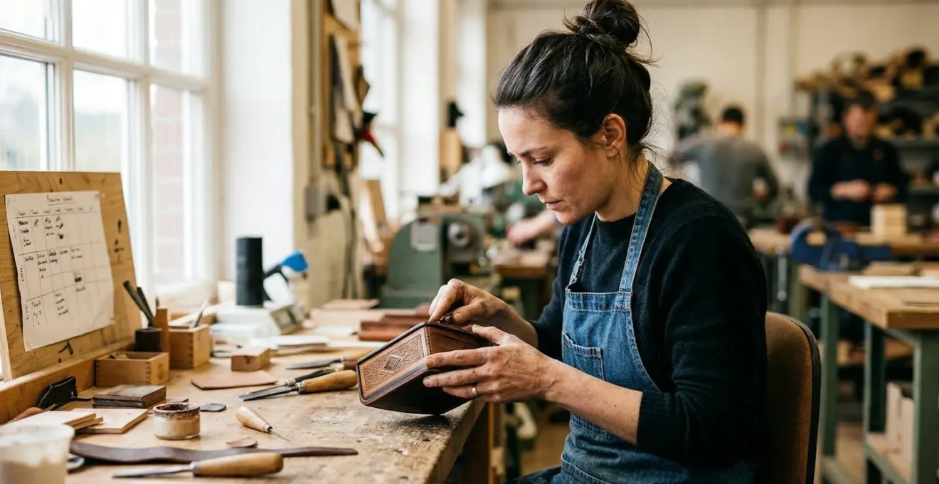 Atelier de production moderne avec système d'impression à la demande et horodateur