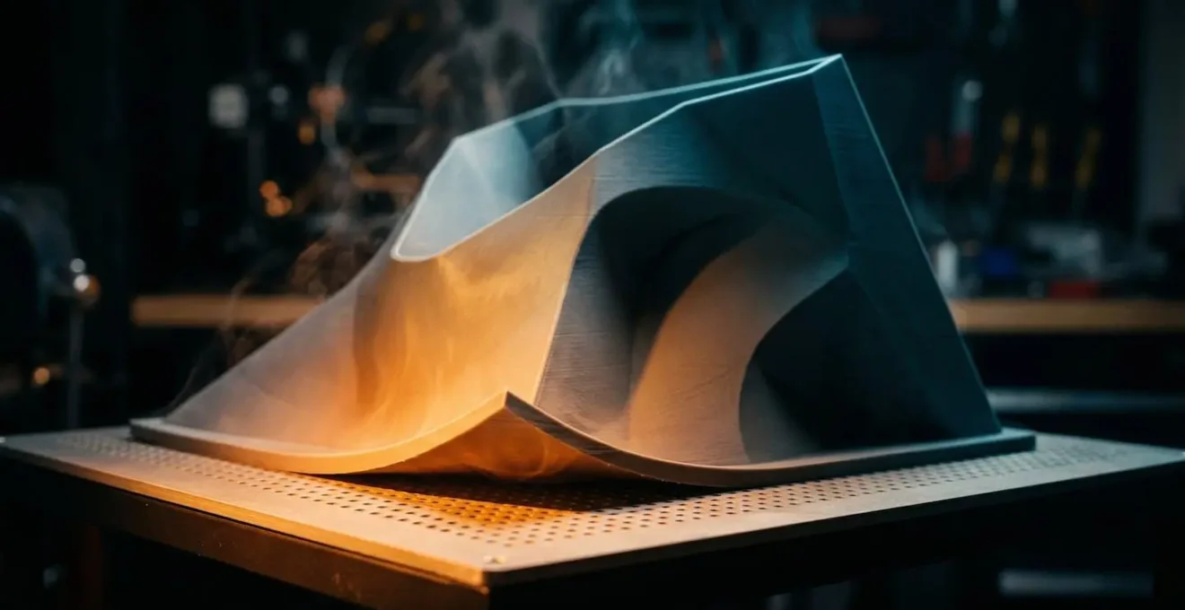 Visualisation des contraintes thermiques provoquant le warping sur une grande pièce ABS